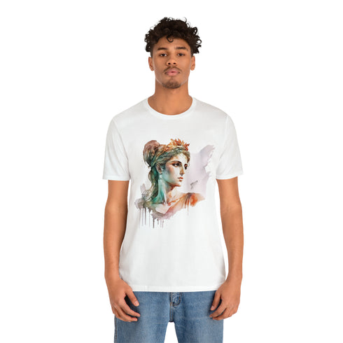 Greecian Goddess in Watercolor - Short Sleeve Tee